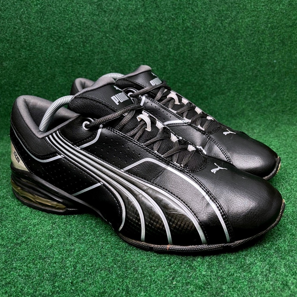 Puma Men’s Black and Silver Athletic Sneakers